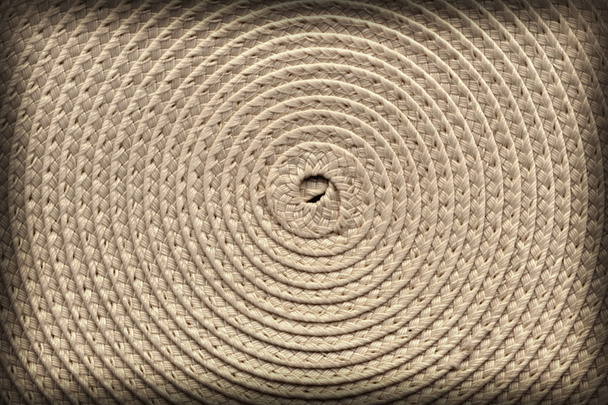Chapeau de paille Whirlpool motif tissé blanchi et teint Cyan pâle Vignette Grunge texture échantillon
 - Photo, image
