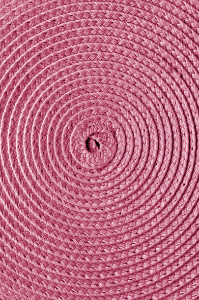 Straw Hat Whirlpool Woven Pattern Bleached and Stained Magenta Grunge Texture Detail Sample - Photo, Image