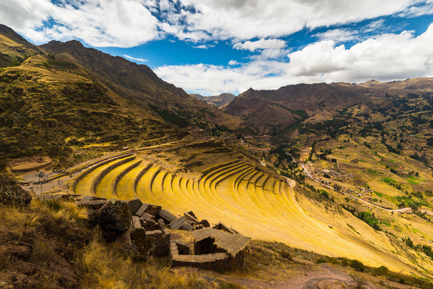 Terraços do Inca em Pisac, Vale Sagrado, Peru
 - Foto, Imagem