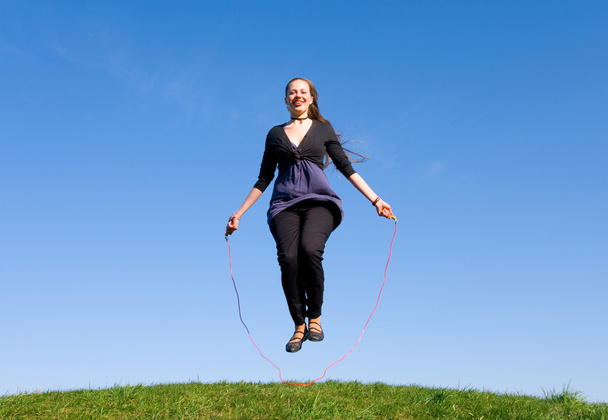 Girl with skipping rope - Photo, Image