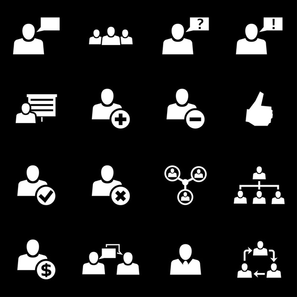 Vector blanco conjunto de iconos de personas de oficina
 - Vector, imagen