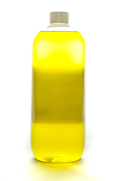 Garrafa de sabão líquido sobre um fundo branco
 - Foto, Imagem