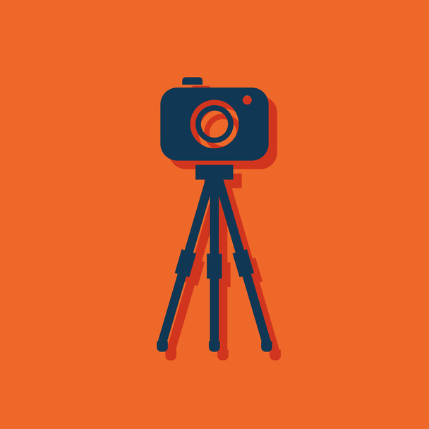 Camera on tripod icon - Vektör, Görsel