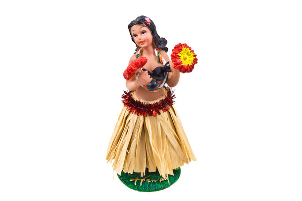 Dashboard hula wiggler muñeca aislado en blanco
 - Foto, Imagen