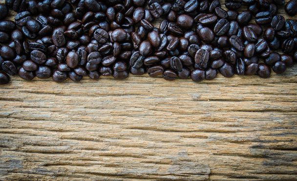 Kaffee auf Grunge-Holzgrund - Foto, Bild