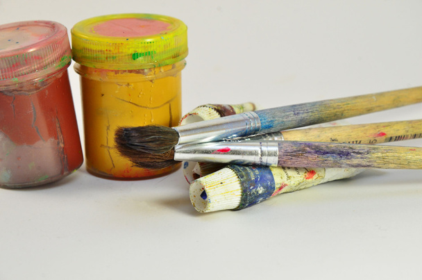 Paints and brushes - Photo, Image