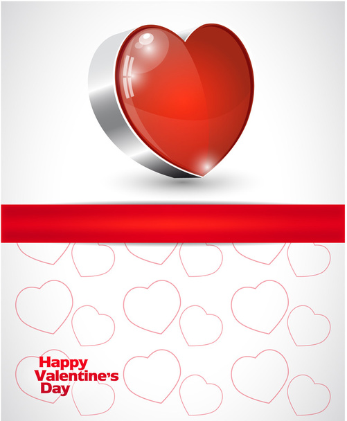 Valentines day card - Wektor, obraz