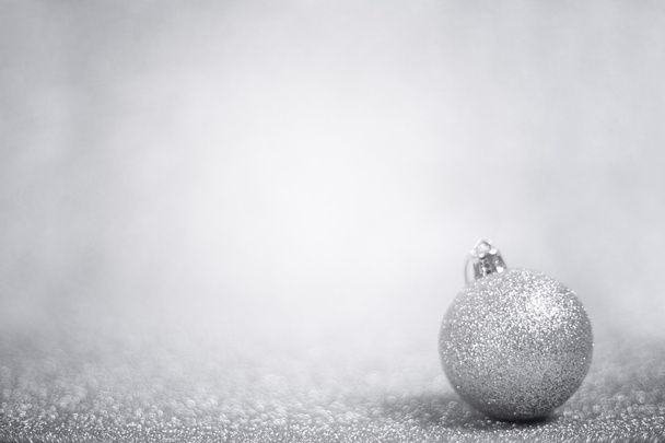 Silver christmas ball - Valokuva, kuva