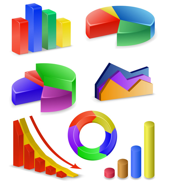 Charts and Graphs Collection - Vettoriali, immagini