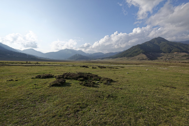 Una vista de PHOBJIKHA VALLEY, BHUTAN, Circa Mayo 2015
 - Foto, imagen