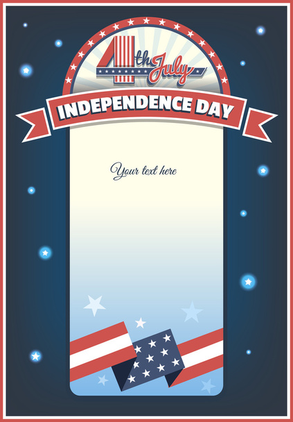 4th of July card - Vector, Image