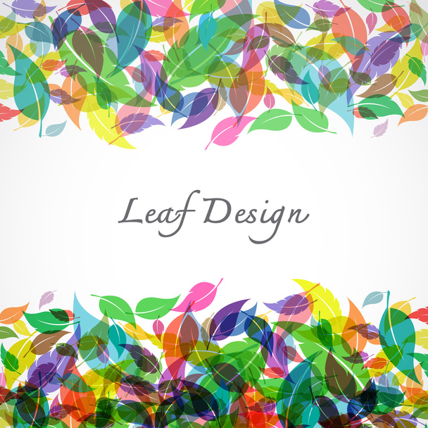 leaves design on white background - Vector Illustration - Vector, Image