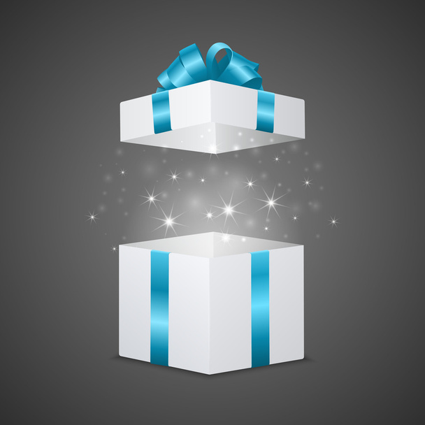 Gift box with a magic effect - Vector, afbeelding