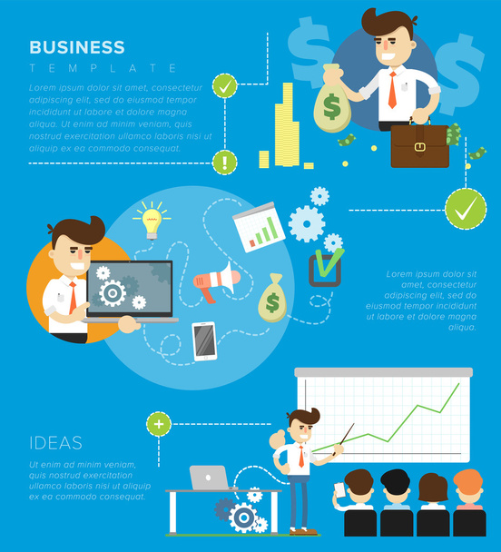 Επιχειρηματικό πρότυπο infographic - Διάνυσμα, εικόνα