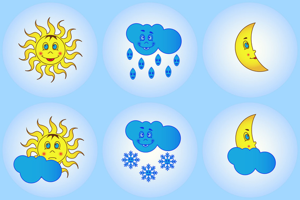 Funny weather for young children - Vector, Image