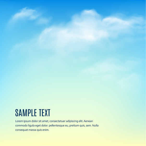 Blue sky with clouds. Vector background EPS 10 - Vector, Image