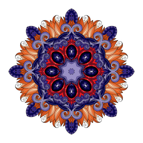Colored Ornament Abstract Mandala - Vektor, Bild