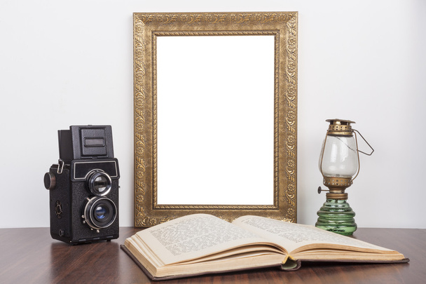 Old Gold Vertical Frame - Foto, Bild