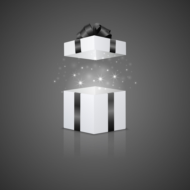 Gift box with a magic effect - Vector, Image