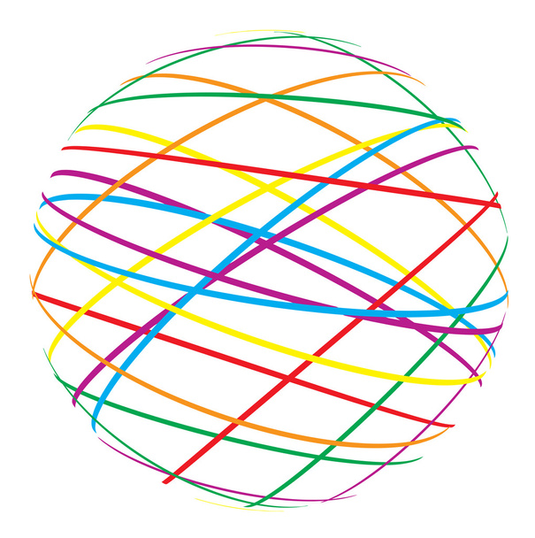 Esfera abstracta de líneas de color
 - Vector, Imagen