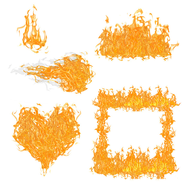 elementos de chamas laranja
 - Foto, Imagem
