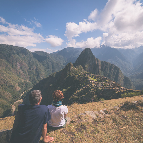 Turizm Machu Picchu, Peru, görüntü tonda - Fotoğraf, Görsel