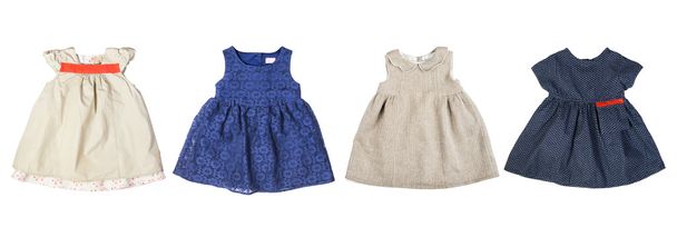 Set of cute colorful baby dresses - Photo, Image