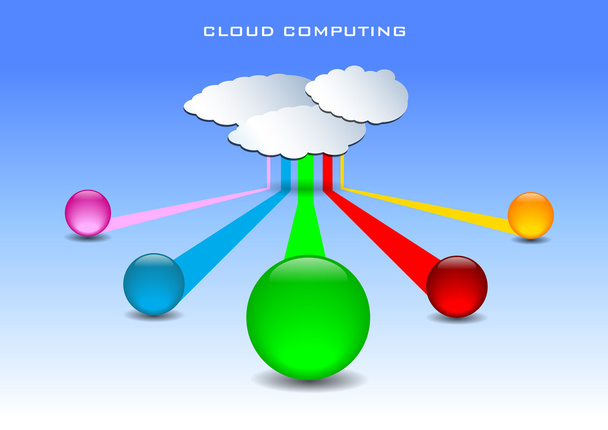 Cloud computing - Vector, afbeelding