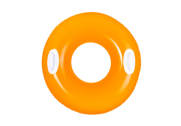 Oranje opblaasbare zwemmen ring - Foto, afbeelding