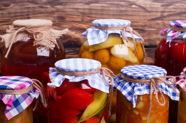 Glass jars with preservation. - Photo, Image