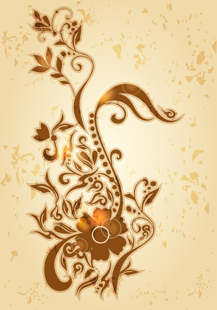 Beautiful floral background - Vector, Image