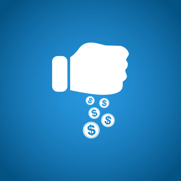 ikona peníze v ruce - Vektor, obrázek