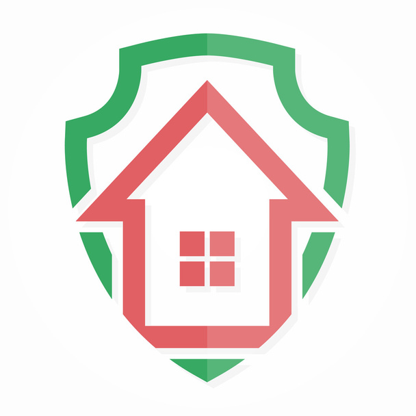 Logo vectoriel maison sur bouclier
 - Vecteur, image