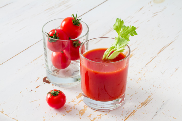 Tomato juice in glass - Fotó, kép