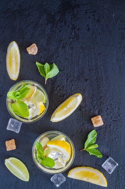 Ginger lemonade and ingredients - Foto, Imagen
