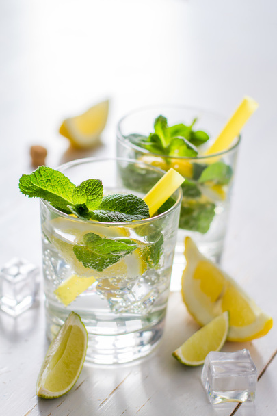 Ginger lemonade and ingredients - Photo, Image