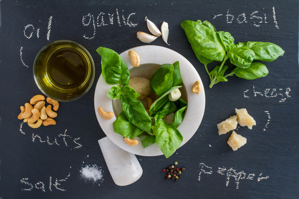 Pesto sauce ingredients - Photo, image