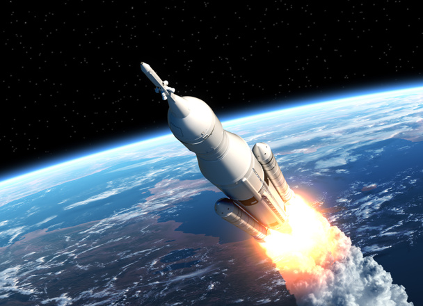 Sistema de lançamento espacial decola - Foto, Imagem