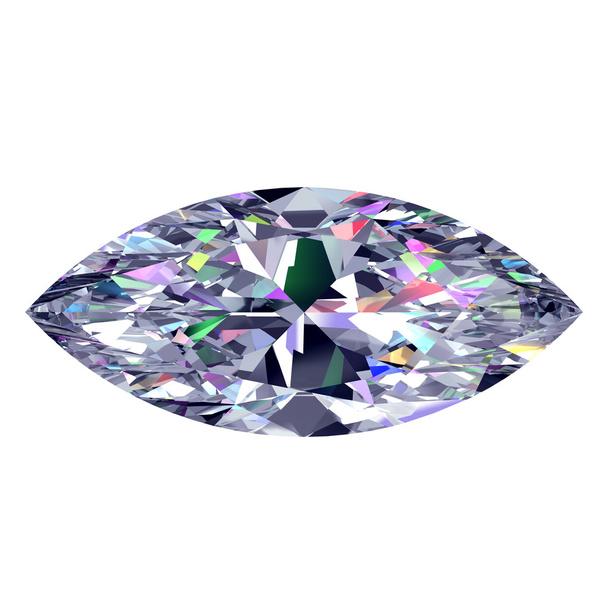 Diamond Marquise. 3D Model. - Photo, Image