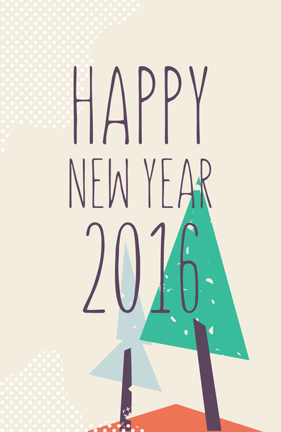 Happy new year and marry christmas poster - Vektor, Bild
