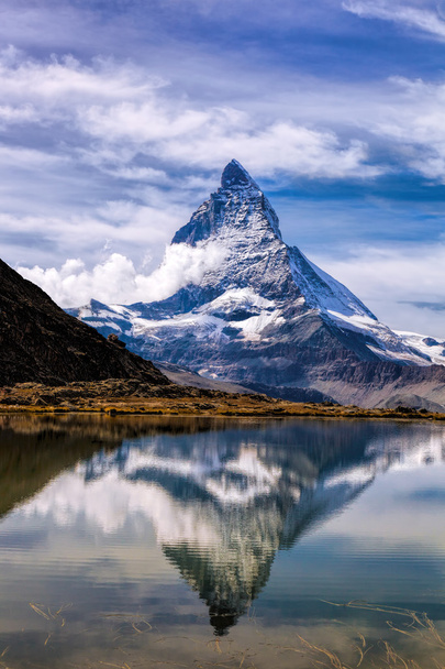 Matterhorn z ręcznik w przewodniki, Zermatt, Szwajcaria - Zdjęcie, obraz