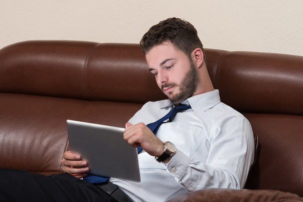 Businessman With Computer - Photo, Image