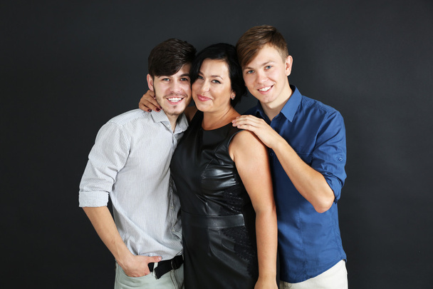 Portrait of mother and her sons   - Photo, image