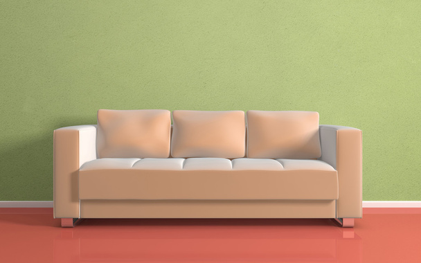 Beige modern sofa. - Photo, Image