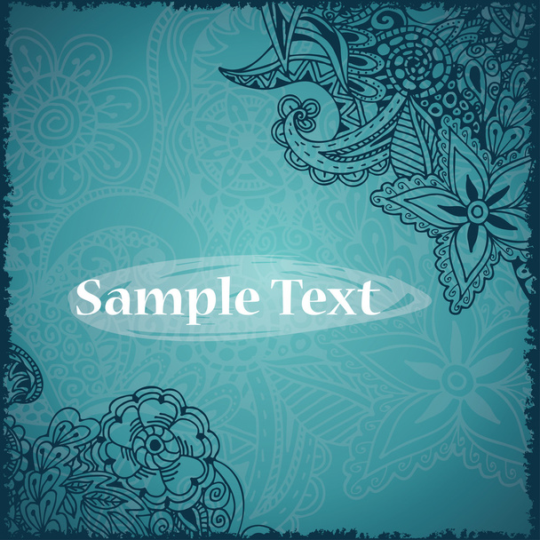 Retro card with doodle. Vintage background with place for text.  Can be used as a card or invitation. - Vector, Imagen