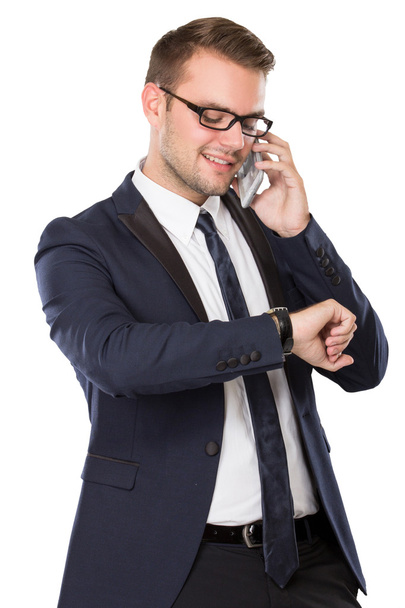 Businessman talking on the phone - Fotó, kép
