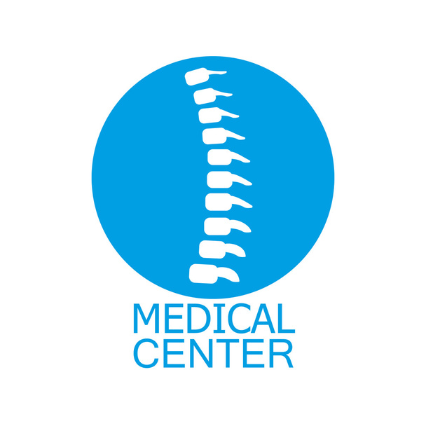 logo del centro medico diagnostico della colonna vertebrale nel colore blu
 - Vettoriali, immagini