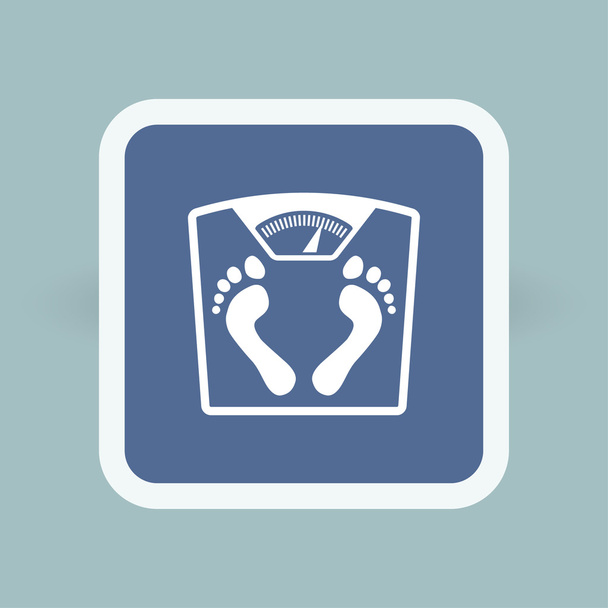 bathroom scale with footprints icon - ベクター画像