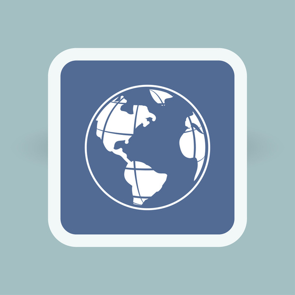 Pictograph of globe icon - Vetor, Imagem