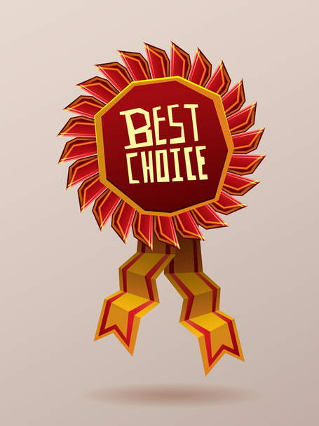 Best choice origami label - Vector, Image